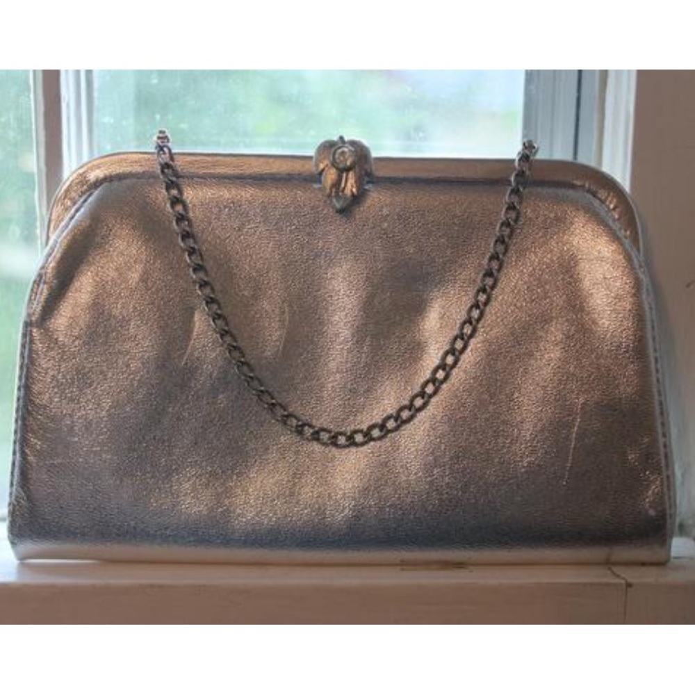 Vintage 1960's Silver Handbag / Evening Bag